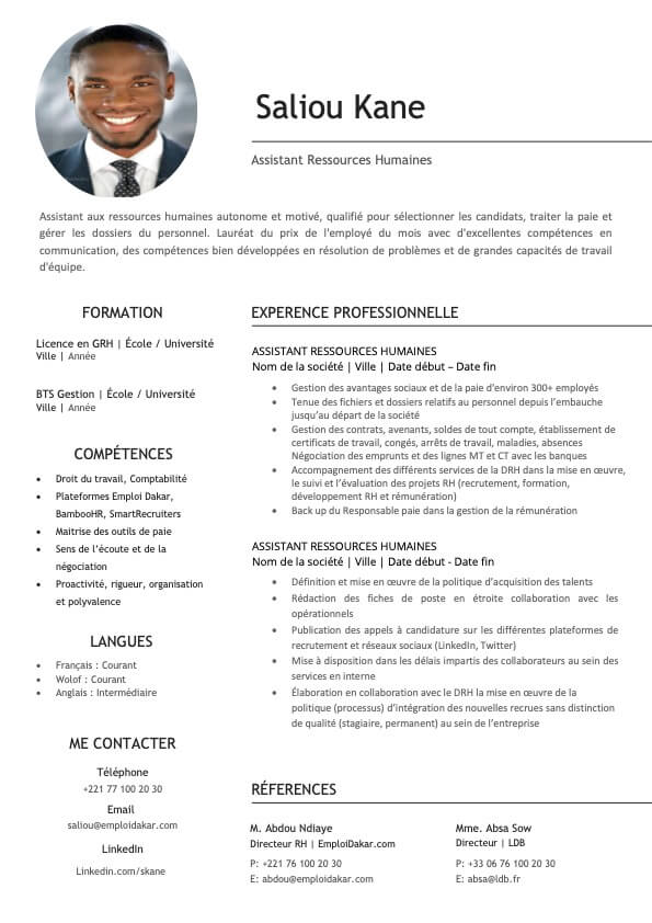 assistant de gestion ressources humaines