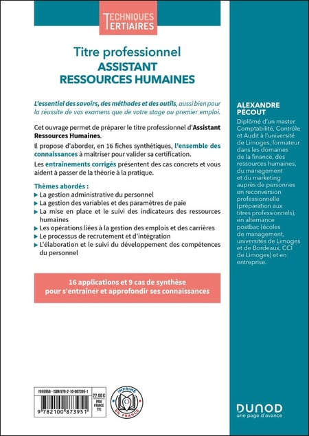 emploi en ressources humaines