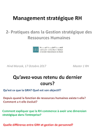 la gestion stratégique des ressources humaines pdf