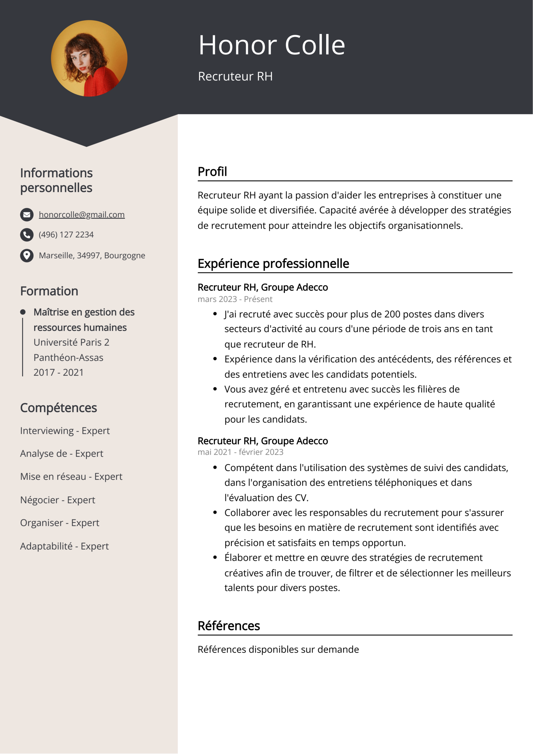 ressource humaine recrutement