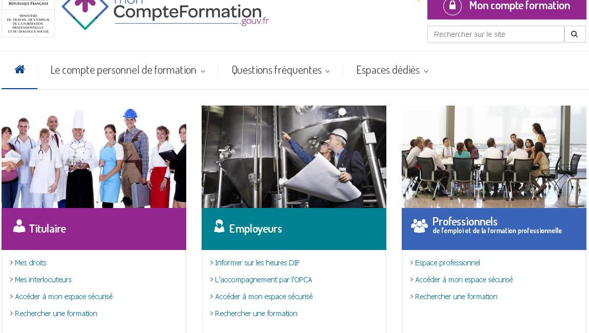 compte personnel de formation